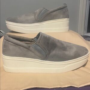 Seven Dials Gray Platform Slip-Ons